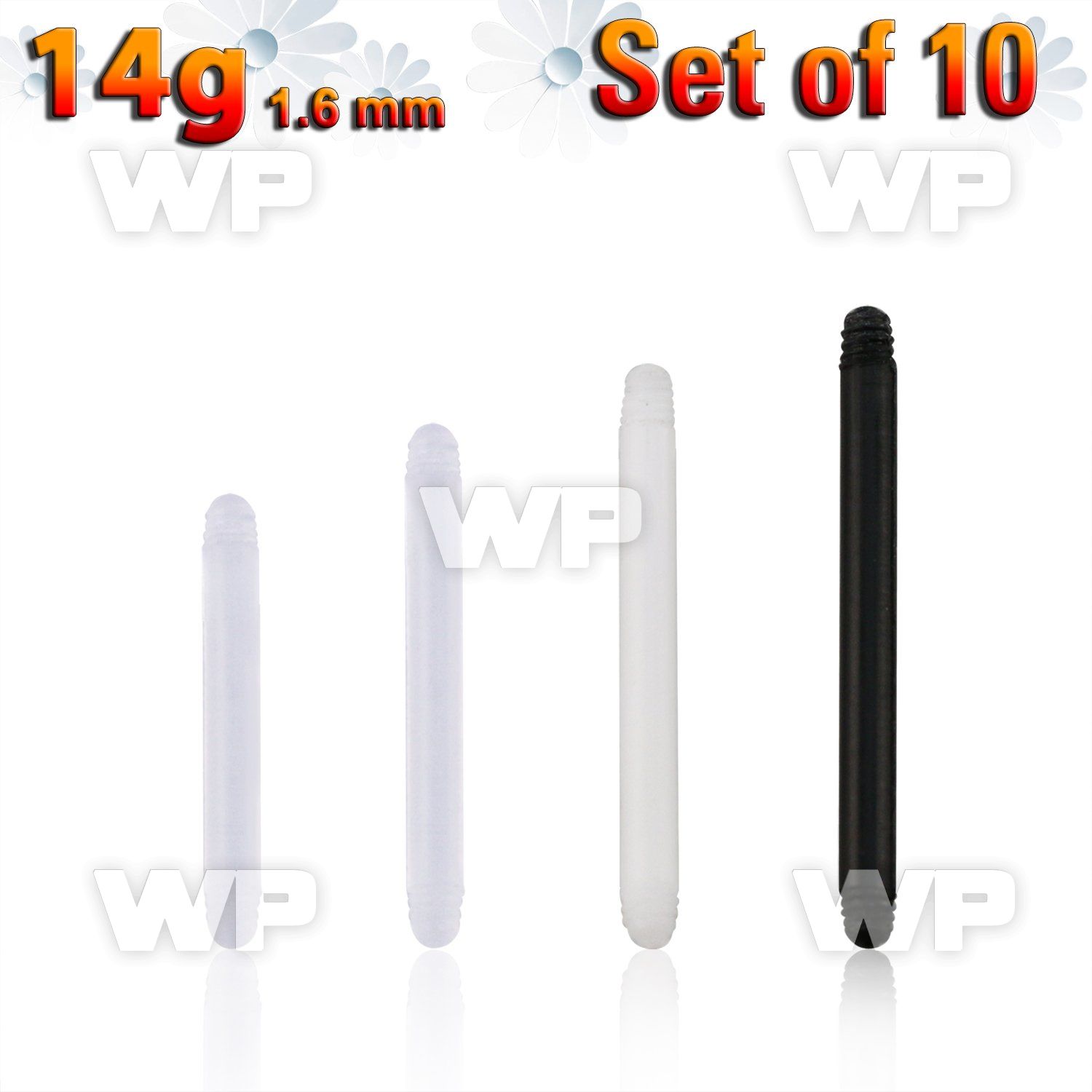 xabb14g pack of bioflex barbell post with external threading 14g