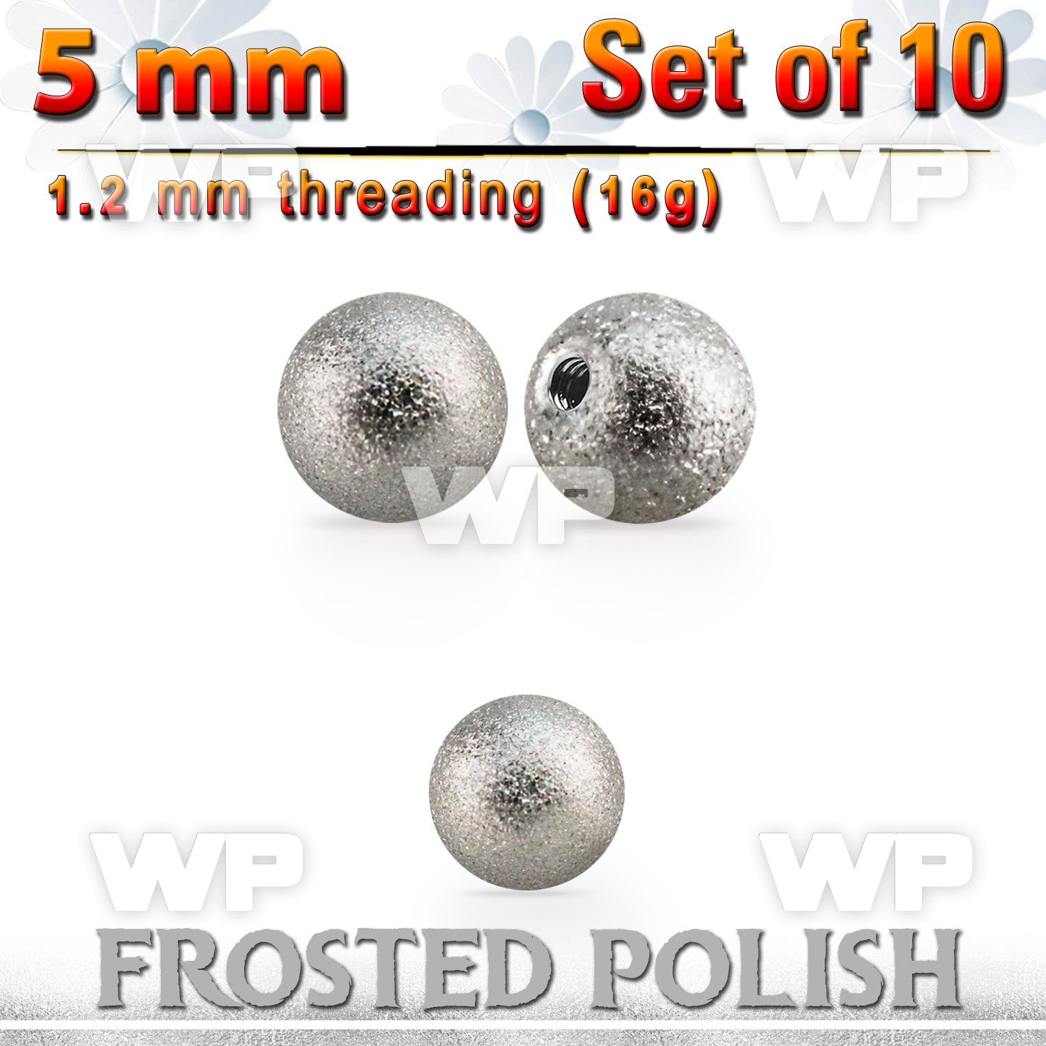 xfobal5s pack w 5mm steel ball with a frosted effect surface