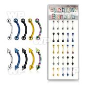 14uwjee box w of ion plated surgical steel micro bananas 1 2mm eyebrow piercing