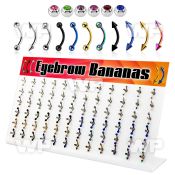 17649z display w ion plated surgical steel micro bananas 1 2m eyebrow piercing