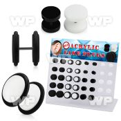 1764eek display w of acrylic fake cheater plugs out o ring s belly piercing