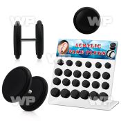 1764sy display w acrylic fake plugs o ring s size 6mm 10mm belly piercing