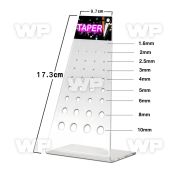 176le clear acrylic empty display in triangular shape for taper belly piercing