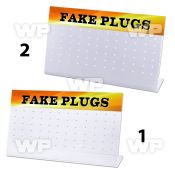 176tl empty display 72 holes for fake cheater plugs or ear stu