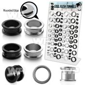 17mi09 display 88 pcs of steel ion plated steel screw fit fle ear lobe piercing