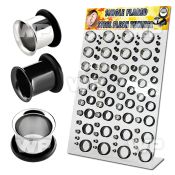 17mis0 display w of black ion plated surgical steel single ear lobe piercing