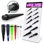 17mity display w acrylic tapers silicon o ring size 3mm to 10mm ear lobe piercing
