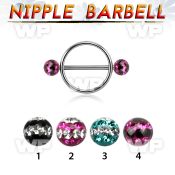 1daumws surgical steel round nipple shield316l steel barbell 1 6 nipple piercing
