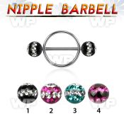 1daumwy surgical steel round nipple shield316l steel barbell 1 6 nipple piercing