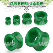 1i377 genuine jade double flare stone flesh tunnel plug ear lobe piercing