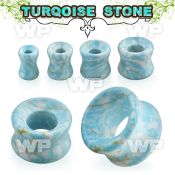 1i3xx turquoise stone double flared eyelet