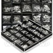 1j4cl box w surgical steel body jewelry parts in 1 2mm 1 6mm belly piercing