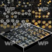 1j4czs box w acrylic logo plug screw fit solid plugs animal ear lobe piercing