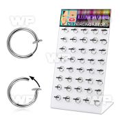1j6bmk display w of pairs of spring fake fake clip length 8mm belly piercing