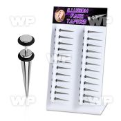 1j8rmz display w surgical steel illusion fake cheater tapers siz ear lobe piercing