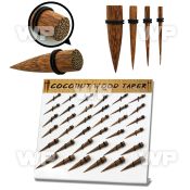 1jfmt display w coconut wood tapers silicon o ring size 3mm 10m ear lobe piercing