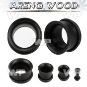 1m7aa black areng wood single flare eyelet flesh tunnel silicon 