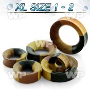 1mc37rfb xl big gaue sized organic double flare flesh tunnel four ear lobe piercing