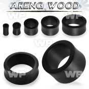 1mo2 black areng wood double flared flesh tunnel ear lobe piercing