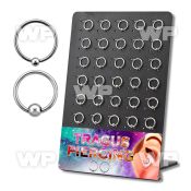 1rais board of 30 surgical steel captive bead ring s 1 2mm 2 5 helix piercing