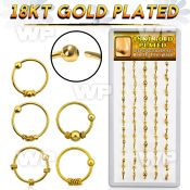 1u3j0z box w silver 925 nose rings real 18k gold plating baline nose piercing
