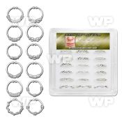 1u3j9p box w of silver fake septum rings w two balls and three septum piercing
