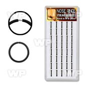 1u3je9 box w black plated silver 925 seamless nose ring s 1mm nose piercing
