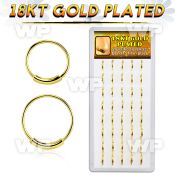 1u3jk9 box w real 18k gold plated silver nose ring s 22g 0 6mm nose piercing