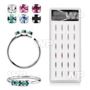 1u3jkyy 925 silver seamless nose rings 1 5mm prong set color crystals