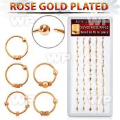 1u3jlk box w silver 925 nose rings 18k rose gold plated balines nose piercing
