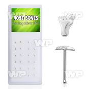 1u4qdr box w silver nose bone footprint design top nose piercing