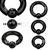 346ar0 ion plated 316l steel spring captive bead ring 5mm an ear lobe piercing