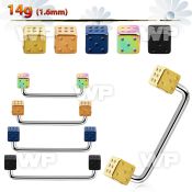 3h11rs surgical steel surface barbell 1 6mm 90 degree angle 5mm surface piercing