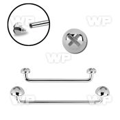 3h181 steel surface barbell 1 6mm 90 degree angle 4 or 6 mm surface piercing