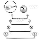 3h184 steel surface barbell 1 6mm 90 degree angle 3 to 5mm bal surface piercing