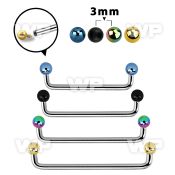 3h18r4z steel surface barbell 1 6mm 90 degree angle 3 mm ion pla surface piercing