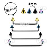 3h18r6u0 steel surface barbell 1 6mm 90 degree angle 4 mm ion pla surface piercing