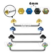 3h18r7y steel surface barbell 1 6mm 90 degree angle ion plated surface piercing