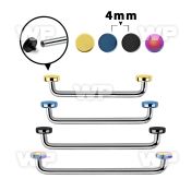 3h18rw0 steel surface barbell 1 6mm 90 degree angle 4mm ion plat surface piercing