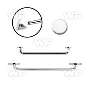 3h18w steel surface barbell 1 6mm 90 degree angle 4 to 5mm fla surface piercing