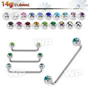 3h4k6f surgical steel surface barbell 1 6mm 90 degree angle 5mm surface piercing