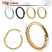 3i3x0z steel hinged segment clicker 16g cnc cz chain balls