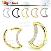 3i3xe steel hinged segment clicker 16g cnc cz crescent moon