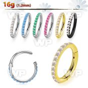 3i3xep5m steel hinged segment clicker 16g outward opal cnc