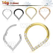 3i3xes implant grade steel hinged segment clicker cz pear