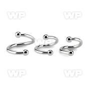 3m4z surgical steel spiral twister 1 6mm 3mm ball ear piercing others