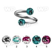 3mdas6 surgical steel spiral barbell 1 6mm 5mm ball ferido glue