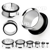 3mi surgical steel single fesh tunnel silicon o ring ear lobe piercing