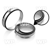 3mifb xl big gaue sized surgical steel single flesh tunnel sili ear lobe piercing