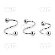 3mkp4 surgical steel eyebrow spiral 0 8mm 3mm ball eyebrow piercing